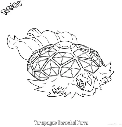 Free printable Terapagos Terastal Form Coloring Page - Free Printable Pokemon Coloring Sheets coloring page